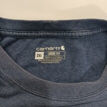 Carhartt K87 Loose Men's Blue Cotton Blend Short Sleeve Distressed T-Shirt 2XL image 8