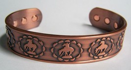END OF TRAIL PURE COPPER SIX MAGNETS CUFFED BRACELET  health pain reliev... - £9.83 GBP