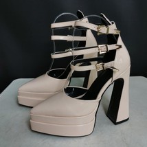 Pointed Toe Platform Patent Leather Roman Sandals Women&#39;s Pumps  Summer Thick Hi - £80.94 GBP