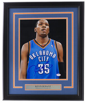 Kevin Durant Firmado Enmarcado 11x14 Thunder Baloncesto Foto PSA Holo AJ75710 - £230.59 GBP