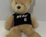 LeBron James Miami Heat plush tan teddy bear 6 jersey Forever Collectibles  - £11.93 GBP