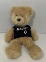 LeBron James Miami Heat plush tan teddy bear 6 jersey Forever Collectibles  - £11.67 GBP