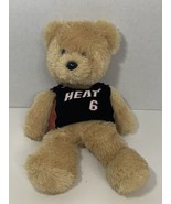 LeBron James Miami Heat plush tan teddy bear 6 jersey Forever Collectibles  - £11.86 GBP