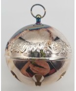 Christmas Decoration Lands End 2001 Silver Plated Rainbowed Round Sleigh... - £27.77 GBP