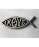 IXOYE IS GREEK FOR JESUS FISH II RELIGIOUS NOVELTY LAPEL PIN BADGE 3/4 INCH - £4.42 GBP