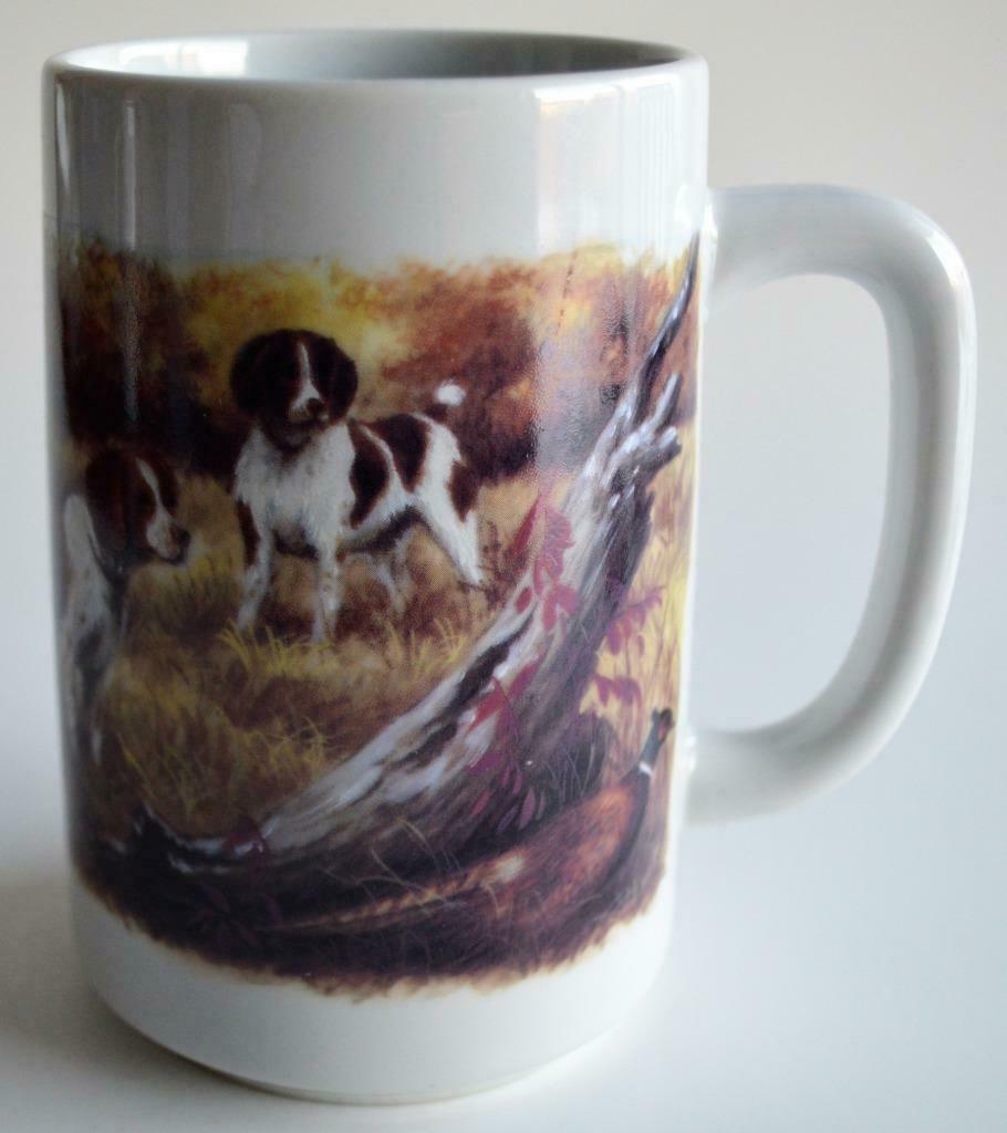 Otagiri ~ Springer Spaniel Dogs Hunting a Pheasant Cup Mug Stein By Linda Picken - $22.95