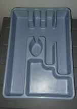 Vintage Rubbermaid Blue Drawer Silverware Flatware Tray Utensil Holder U... - $162.28 MXN