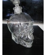 SKULL glass DECANTER WITH TOPPER - 4 x 5 x 11&quot; halloween festive - $101.83 CAD