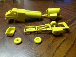 Vtg Miniature Plastic Yellow Gas Fuel Tanker Truck Tank Toy Parts Only D... - £20.80 GBP