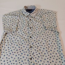 Royal Testimony Flower Short Sleeve Cotton Shirt Button Front Men's Size L image 10
