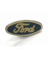 Vintage Ford Motors Lapel Pin Metal &amp; Glossy Enamel Blue White Oblong Oval - $11.00