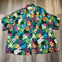 CST Studio Hawaiian Shirt Womens Plus Size 6X Tropical Hibiscus Flowers ... - £27.47 GBP