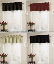 Solid Tailored Textured Window Valance, 56" x 17" in.- Solid Colors, Choice-NEW - $11.85+