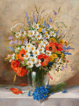 Painting Still life flower oil painting Art Printed canvas Giclee - £6.82 GBP+