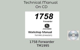 John Deere 1758 Forwarder Workshop Manual  TM1995 - £14.16 GBP