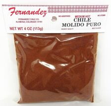 Red Chile Medium Hot Powder Spice 4oz Mexican Expires 5/27 Fernandez Col... - $18.80