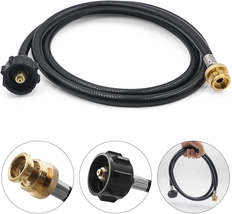 Propane Adapter Hose 1 lb to 20 lb QCC1//Type1 Tank 6FT for Fire Pit BBQ... - $34.93