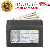 100% Genuine Leather Slim Credit Card Case, ID Holder Best GIFT for Men ... - $9.90