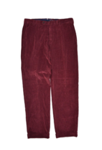 Incotex Slowear Brando Corduroy Pants Mens 36 Maroon Classic Fit Cuffed - £41.86 GBP