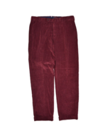 Incotex Slowear Brando Corduroy Pants Mens 36 Maroon Classic Fit Cuffed - $53.15