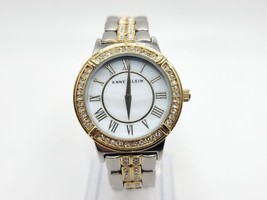 Anne Klein Watch Women New Battery Two-Tone Diamond Accent 31mm MOP Dial - £25.24 GBP