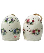 Porcelain Pomander Egg Set ~ Wardrobe Potpourri Shelf Floral ~ Lot of 2 - $139.69 MXN