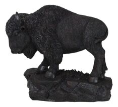 Large Southwestern Native American Bison Buffalo On Rock Rustic Statue 2... - €159,07 EUR