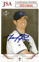Mark Prior signed 2001 Topps Baseball Star Rookie On Card Auto (RC) #1- JSA #HH1 - £19.62 GBP