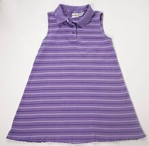 CIRCO GIRLS SIZE MEDIUM 8 PURPLE STRIPED SLEEVELESS COTTON DRESS  - $7.91