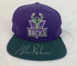 Vintage Milwaukee Bucks Hat Snapback NBA Basketball New Era Cap Signed 90s - £59.82 GBP