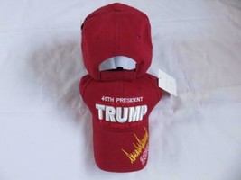 45th President Trump Keep America Great With Gold Signature Red Burgundy Cap - £11.98 GBP