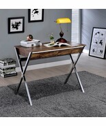 Callers Weathered Oak Writing Desk w/ Chrome Legs - $336.27 CAD