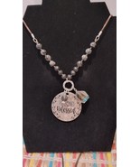 Boho Style Silver Tone Beyond Blessed Beaded Brown Corded Fashion Neckla... - £9.62 GBP