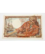 1943 France 20 Francs Note Très Fin + État Pick#100a - $99.18