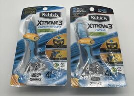 Lot of 2- Schick Xtreme 3 Refresh Disposable Razor 4 Packs - $29.60
