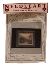 Needleart Cross My Heart Cross Stitch Kit Dawn Mountain Stream Open Pkg.... - $14.81