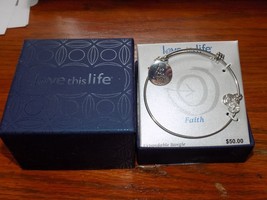 Love This Life Bracelet Faith Hope Expandable Bangle He Is Love New Last One - £30.16 GBP