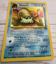 Omanyte Pokémon TCG 52/62 Unlimited Fossil Common WOTC LP - £0.77 GBP