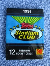 1991 TOPPS STADIUM CLUB HOCKEY UNOPENED PACK - SERGEI FEDEROV #316 ON BACK - $4.95