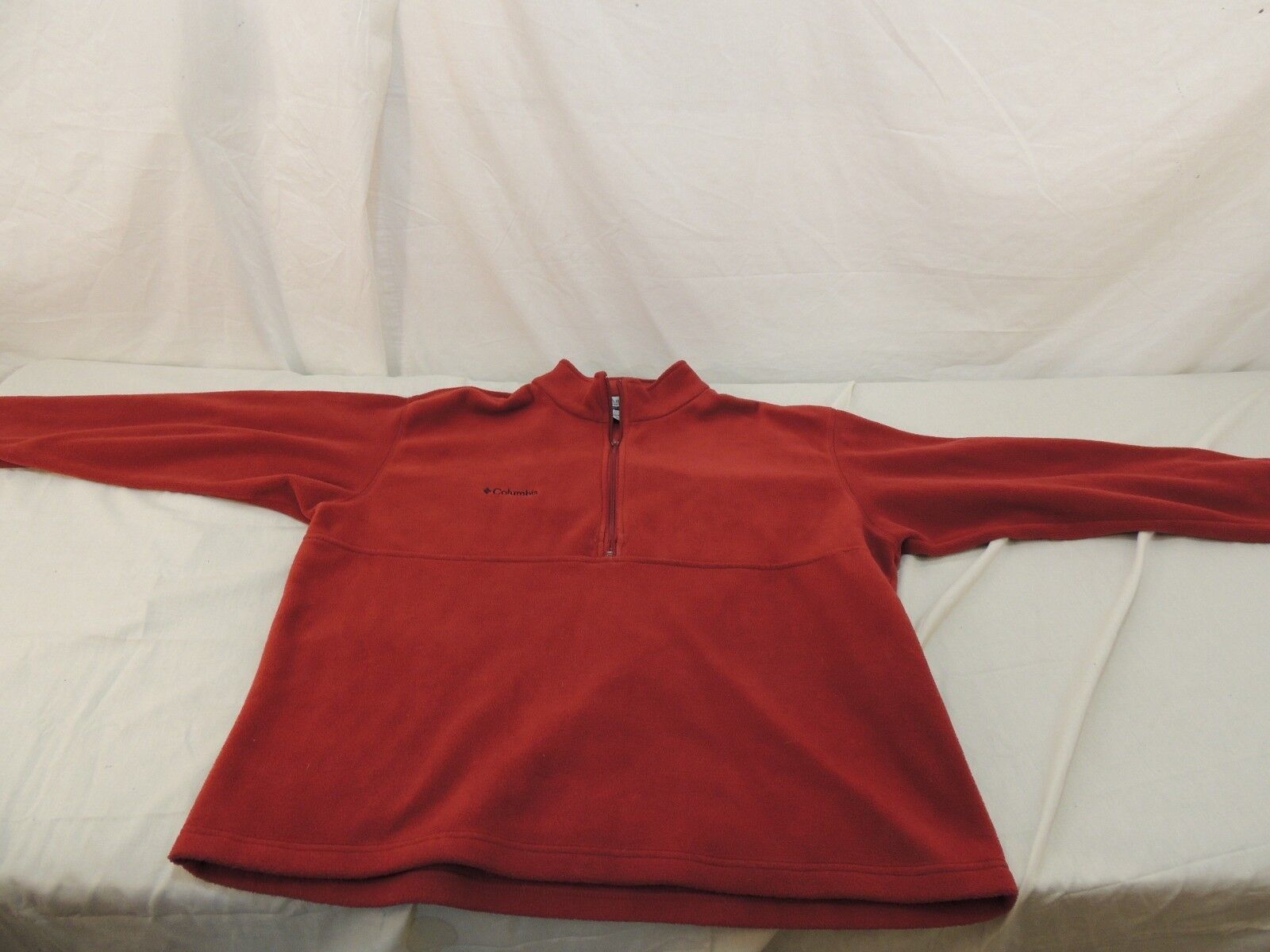 Columbia Fleece Pullover Unisex Size XL 1/2 Zip Red Very Warm Nice! 50041 - $12.01