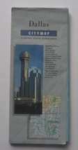 Folding Road Map City Map Dallas, Texas 1989 - £6.04 GBP