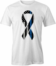 Support Police Ribbon T Shirt Tee Printed Graphic T-Shirt Gift Cops S1WCA840 - £16.30 GBP+