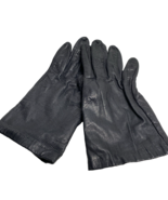 Vintage Women&#39;s Leather Gloves Black Leather Philippians Size 7 - $353.68 MXN
