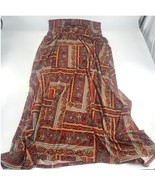 Lularoe Maxi Skirt Womens Large Red Orange Geometric Paisley Long Casual... - $16.87 CAD