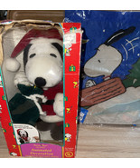 Peanuts Snoopy Santa Animated Motion Christmas Santa&#39;s Best Plush  &amp; FRE... - €30,66 EUR