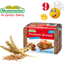 MESTEMACHER Lifestyle Bread PROTEIN 9 UNITS 250gr Vegan All Natural NO GMO - $79.19