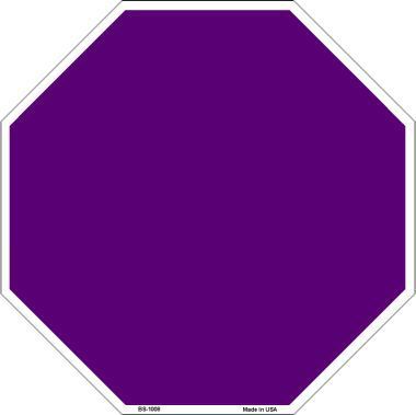 Purple Dye Sublimation Octagon Metal Novelty Stop Sign BS-1008