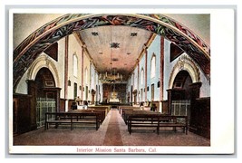 Mission Interior Santa Barbara CA California UNP DB Postcard P16 - £2.33 GBP