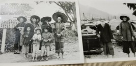 TWO 1961 RPPC Hong Kong Harbour Aberdeen FAMILY BY SIGN Old Fisherman Bo... - $15.75
