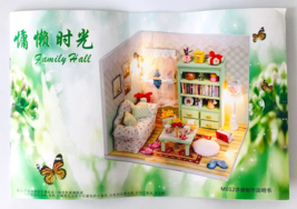 Family Room Miniature Room Box Kit DIY 14+ Sofa Shelf Table Slippers Dust Cover - £23.20 GBP
